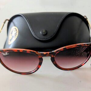 Ray Ban 4171 Erika Havana Brown with Case and Cleaning Cloth $176 100% UV